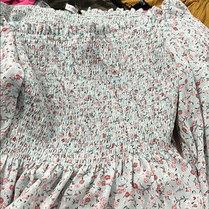 Mint green floral top